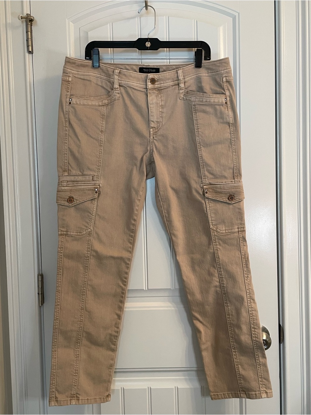 White House Black Market Khaki Stretchy Cargo Pants